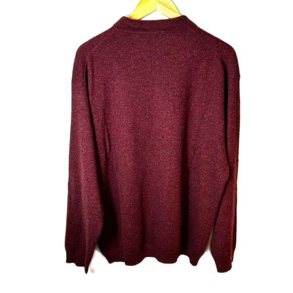 Banana Republic NWOT Burgundy 100% Cashmere LS Polo Sweater Size L - Picture 8 of 10